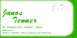 janos temmer business card